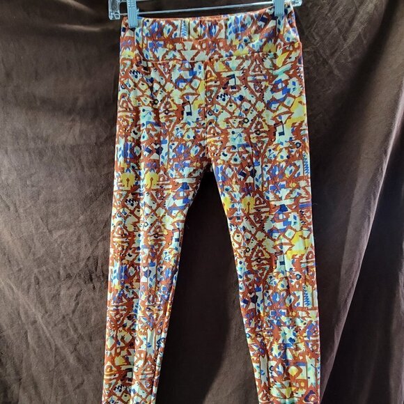 LulaRoe Leggings Funky Multicolored Design One size - Picture 6 of 6